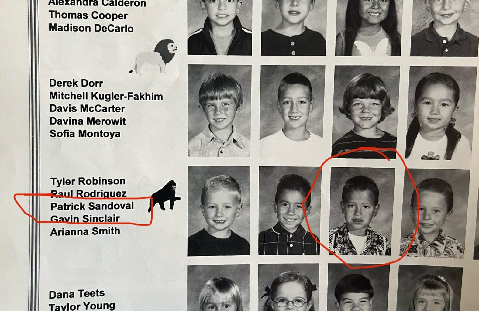 Patrick Sandoval in Kindergarten