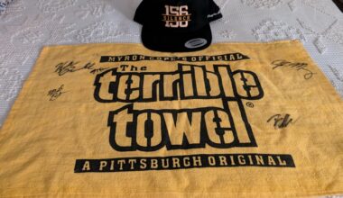 Went to a concert last night and got my Terrible Towel signed by Pittsburgh natives 156/Silence