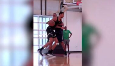 Wemby working out with Hakeem Olajuwon