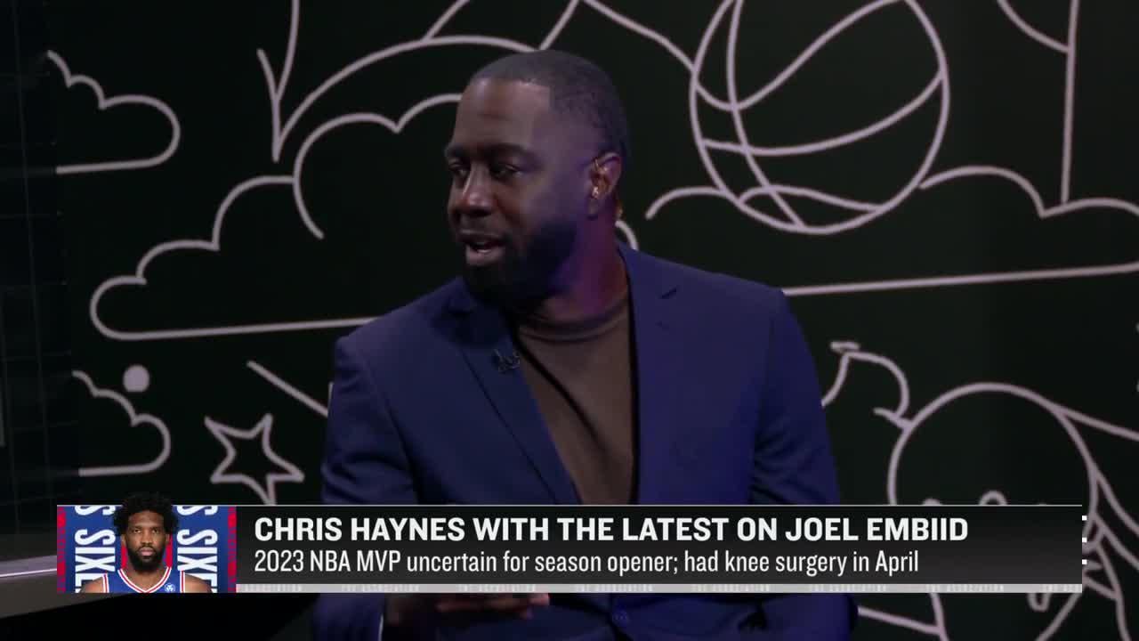 Haynes: "Sources relayed to me that [Joel Embiid] might make his preseason debut tomorrow as well against the Timberwolves... when he does return I am told he will be on a tight schedule. Just because he returns doesnt mean hes going to be an everyday available player"