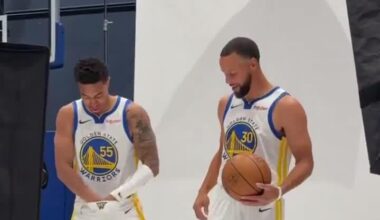 Warriors rookies want to take a picture with Steph but are too shy to ask