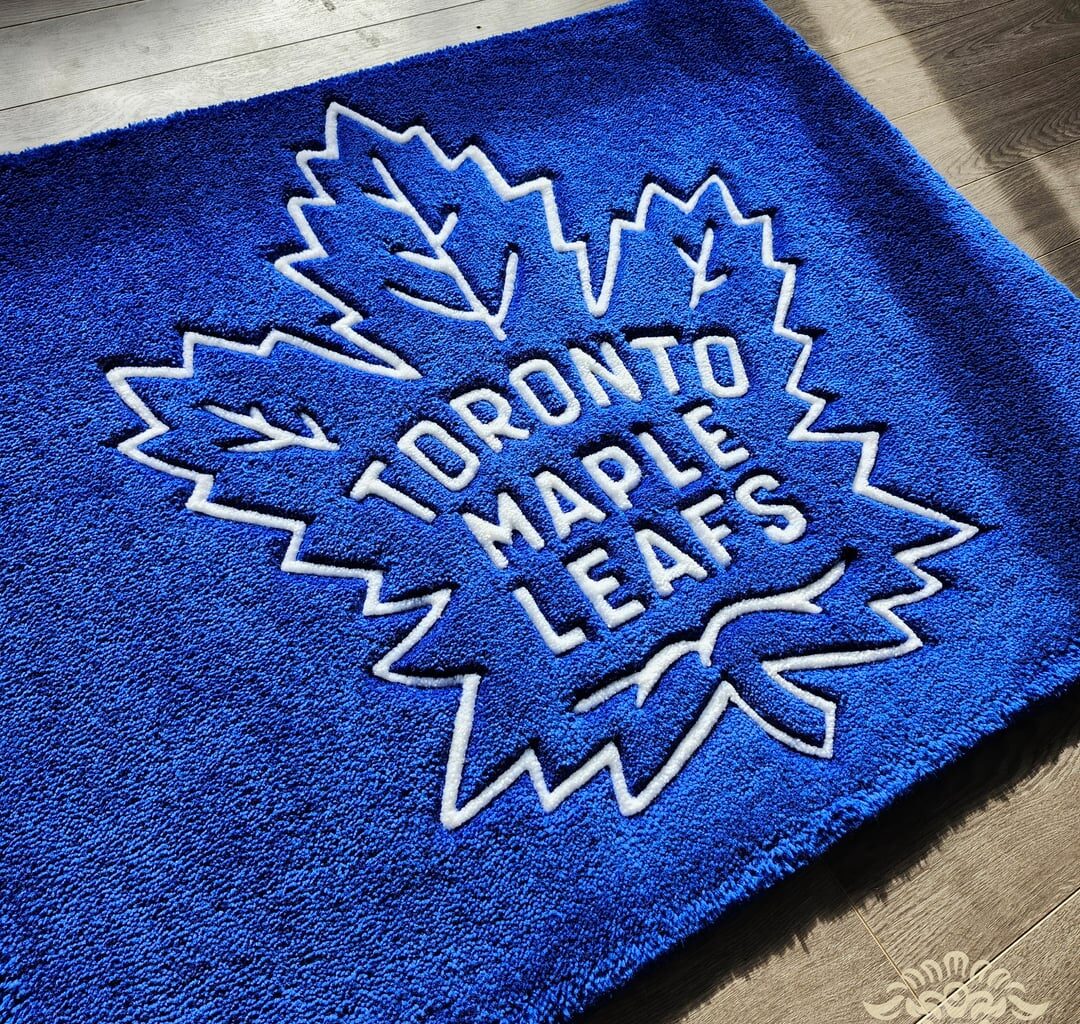 Made a Leafs Rug I thought you guys would like!