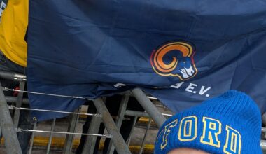 Met Kelly Stafford before the London game