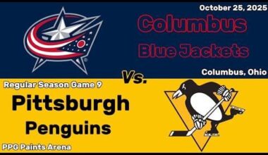 Columbus Blue Jackets vs Pittsburgh Penguins | October 25, 2025 | All Goals