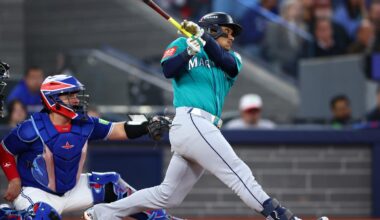 Mariners seize the moment, take 2-0 ALCS lead behind clutch Polanco.  This time around the Jays improved to 6 hits, 5 walks and 3 runs as they were ultimately crushed in a Game 2 loss.  $500M Vladdy proved impotent once again with no hits and just 1 walk.