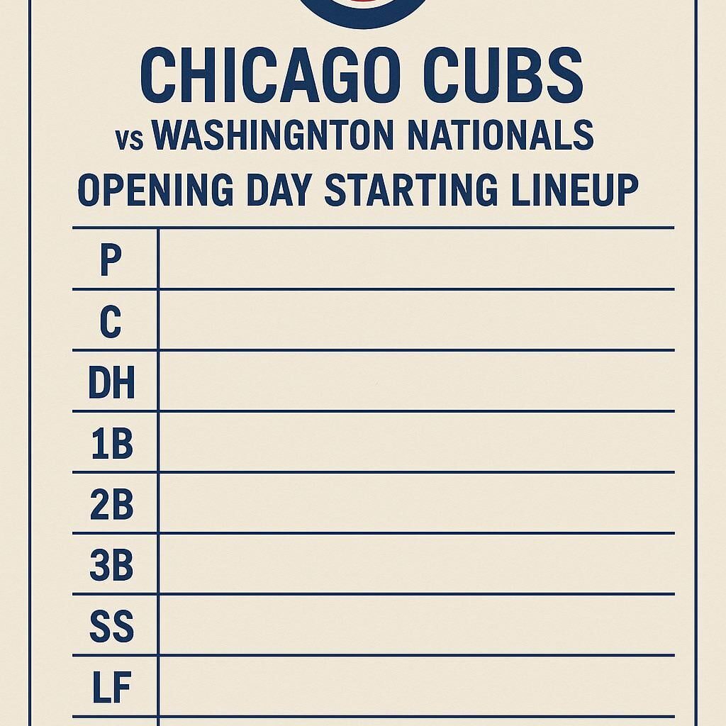 Predict the Cubs’ 2026 Opening Day lineup vs Washington Nationals at Wrigley