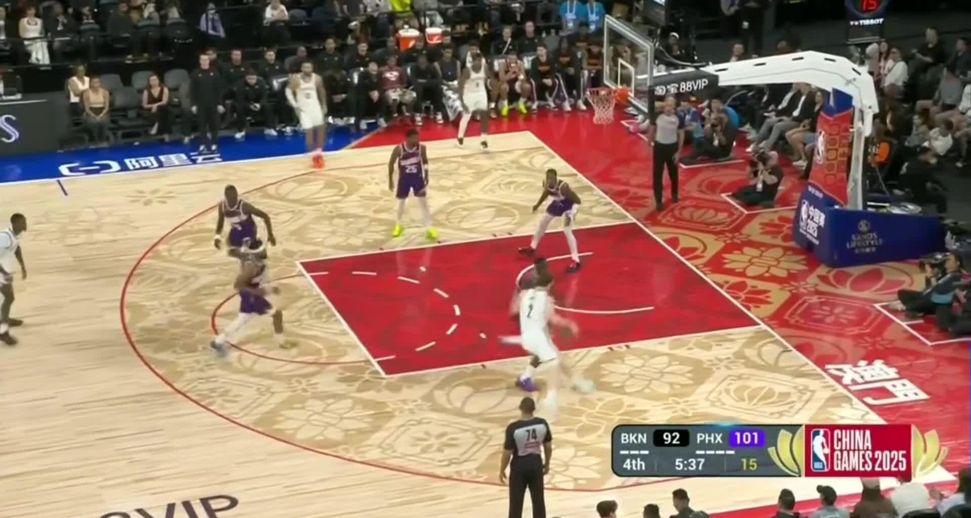 [Highlight] Danny Wolf with the behind the back dribble and lefty finish over Khaman Maluach