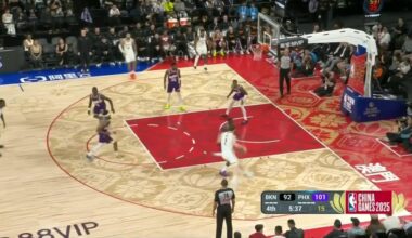 [Highlight] Danny Wolf with the behind the back dribble and lefty finish over Khaman Maluach