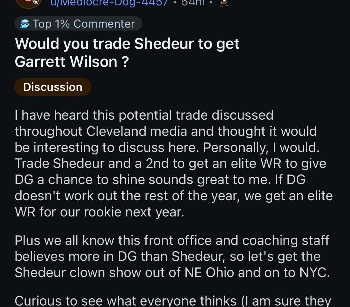 Do they not get that we’re targeting a QB in the first round of next draft?