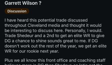 Do they not get that we’re targeting a QB in the first round of next draft?