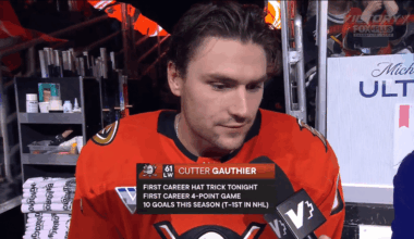 Cutter Gauthier becomes the first NHL player 21 years or younger to score 10 goals in their first 12 games since Connor McDavid and Auston Matthews ✂️✂️✂️