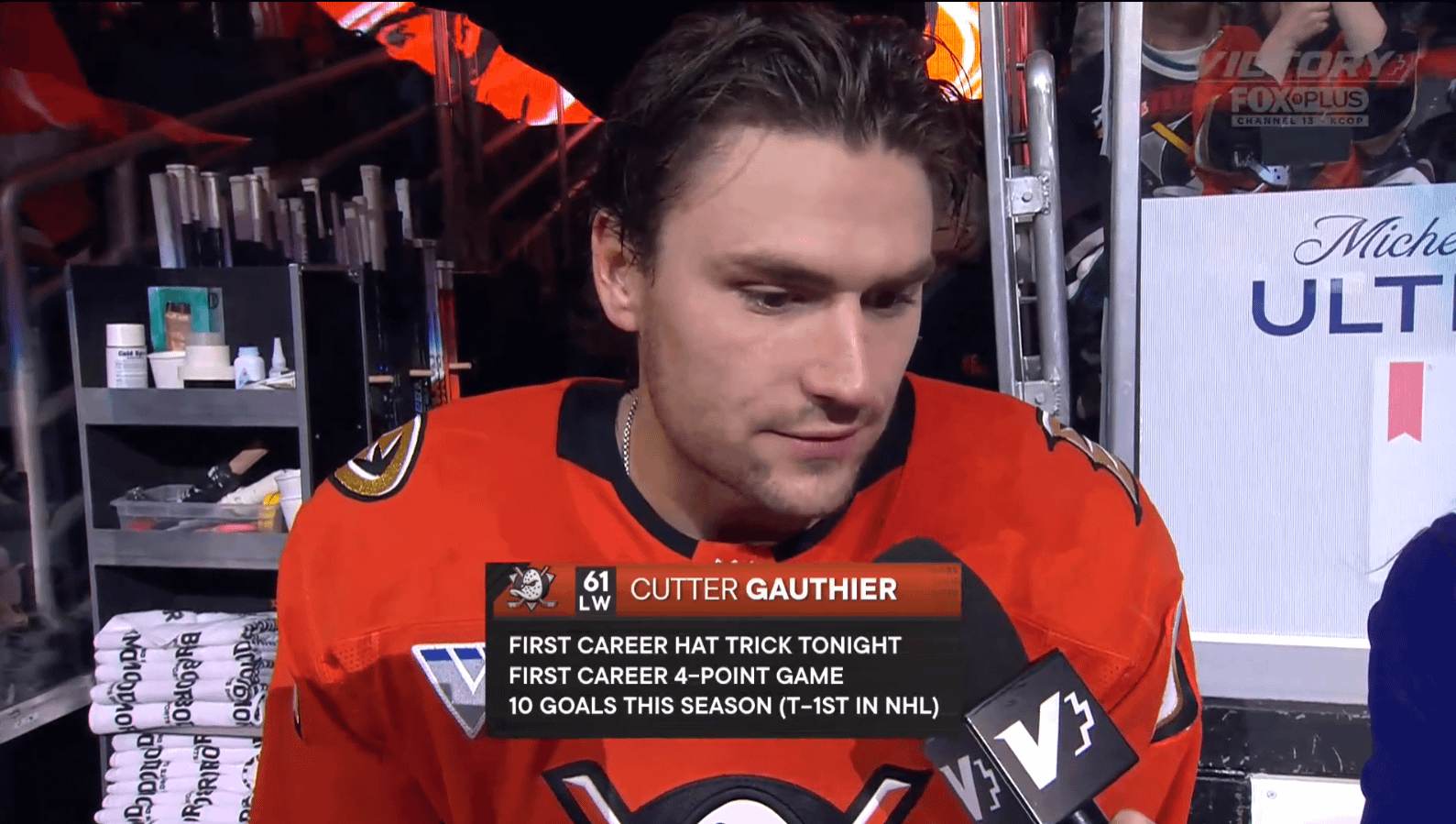 Cutter Gauthier becomes the first NHL player 21 years or younger to score 10 goals in their first 12 games since Connor McDavid and Auston Matthews ✂️✂️✂️
