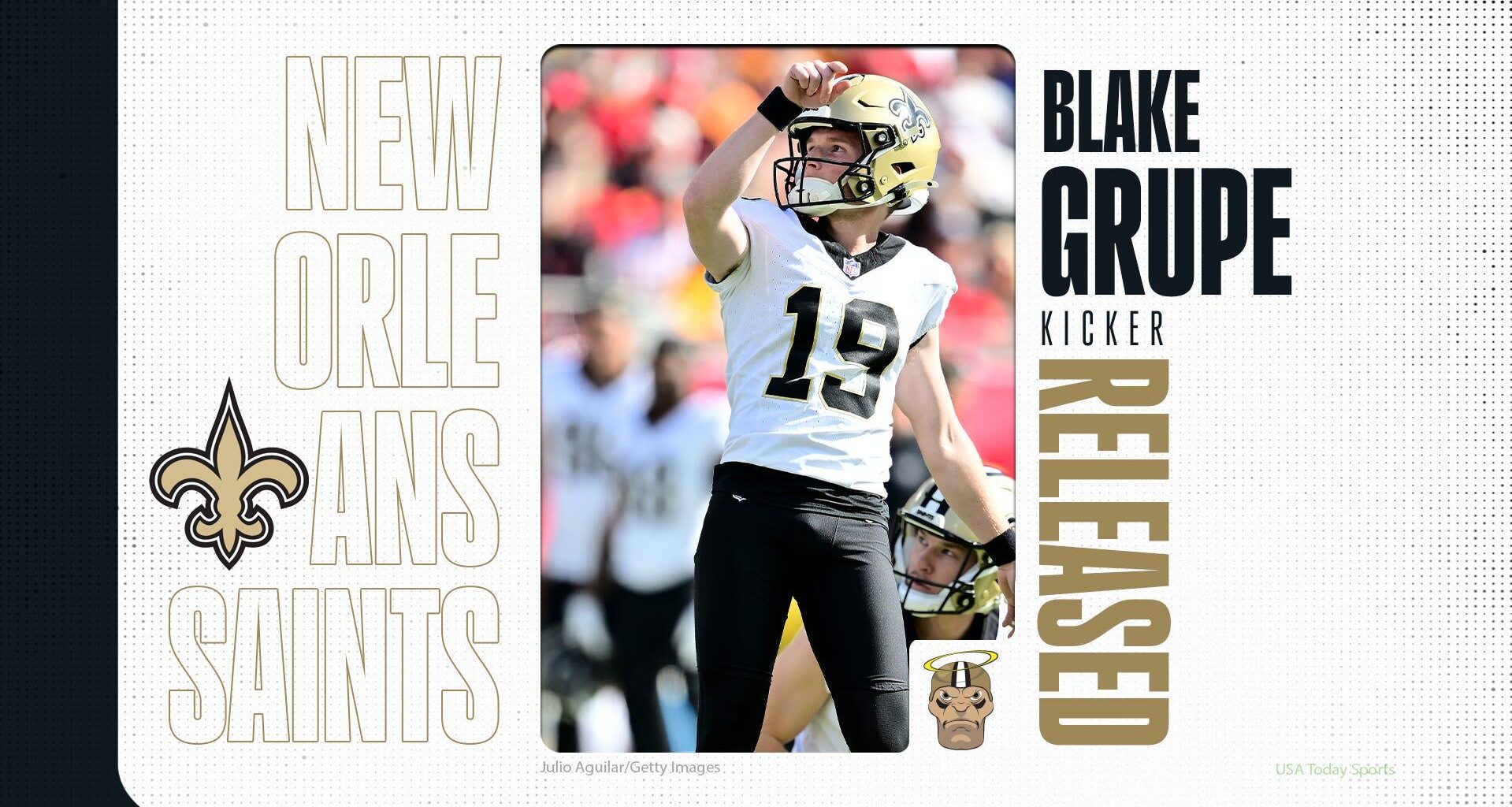 Breaking: New Orleans Saints release struggling kicker Blake Grupe