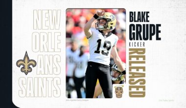Breaking: New Orleans Saints release struggling kicker Blake Grupe