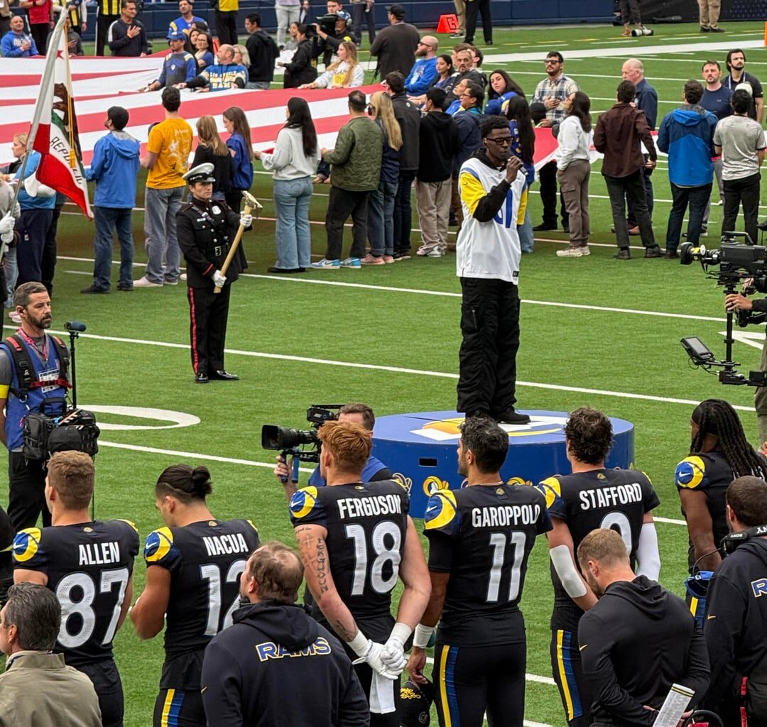 The LEGENDS. How did the Rams midnight mode jerseys look on TV?! My experience at the Rams vs. Seahawks game was epic!! GO RAMS!