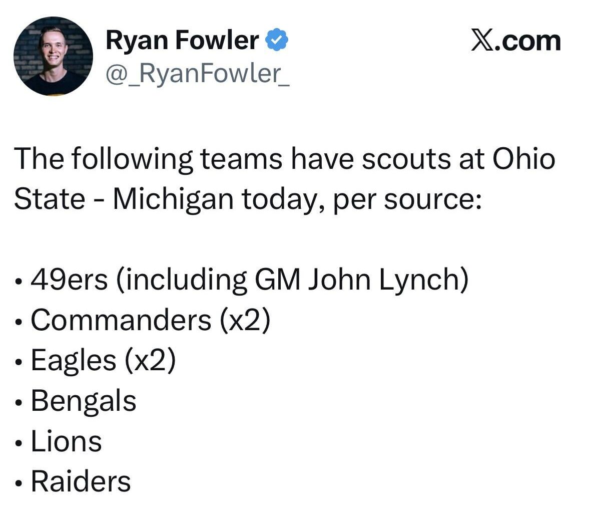 We’re at the Ohio State V Michigan game