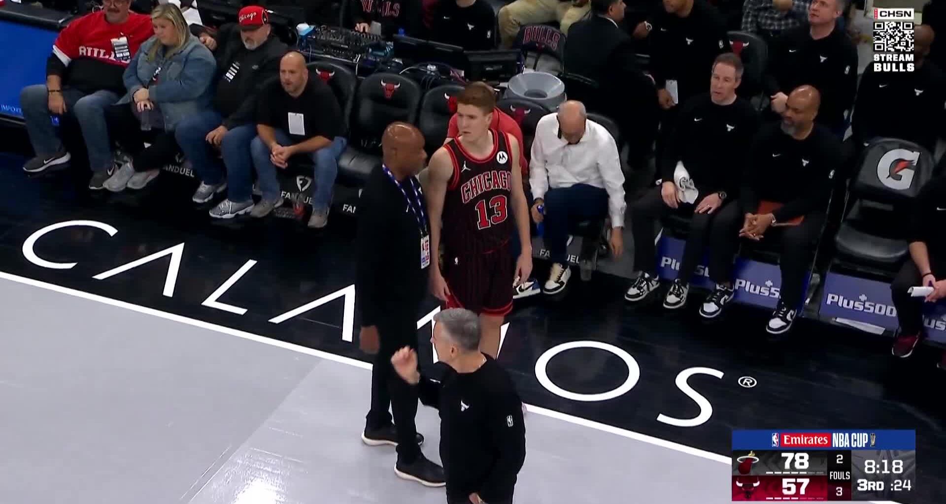 [Highlight] Kevin Huerter is ejected by Tony Brothers for lightly batting the ball and hitting a ref in the leg