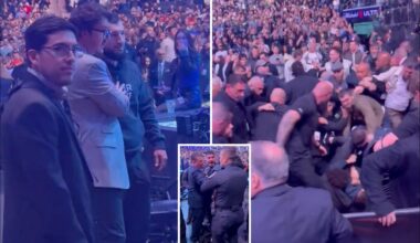 Massive UFC 322 brawl breaks out between Dillon Danis, Islam Makhachev's team