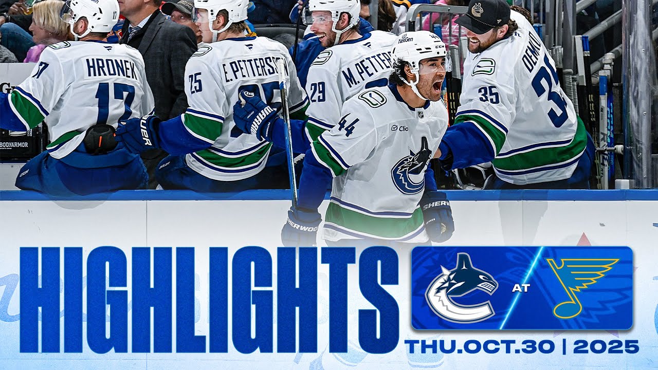 Game in 10 | Canucks at Blues Highlights (Oct 30, 2025)