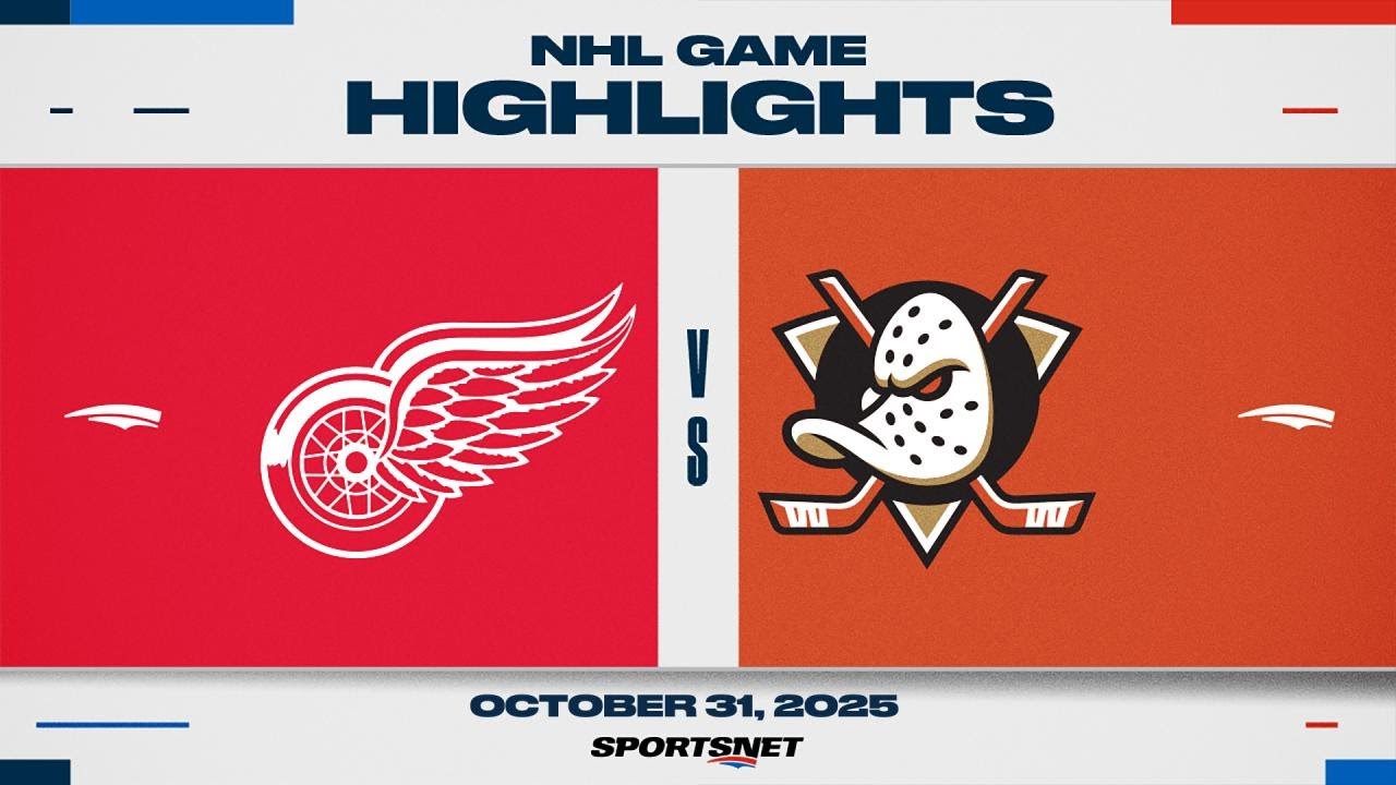 NHL Highlights | Red Wings vs. Ducks - October 31, 2025