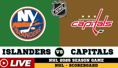 🔴LIVE : New York Islanders Vs Washington Capitals | NHL 2025 | NHL Live SCOREBOARD