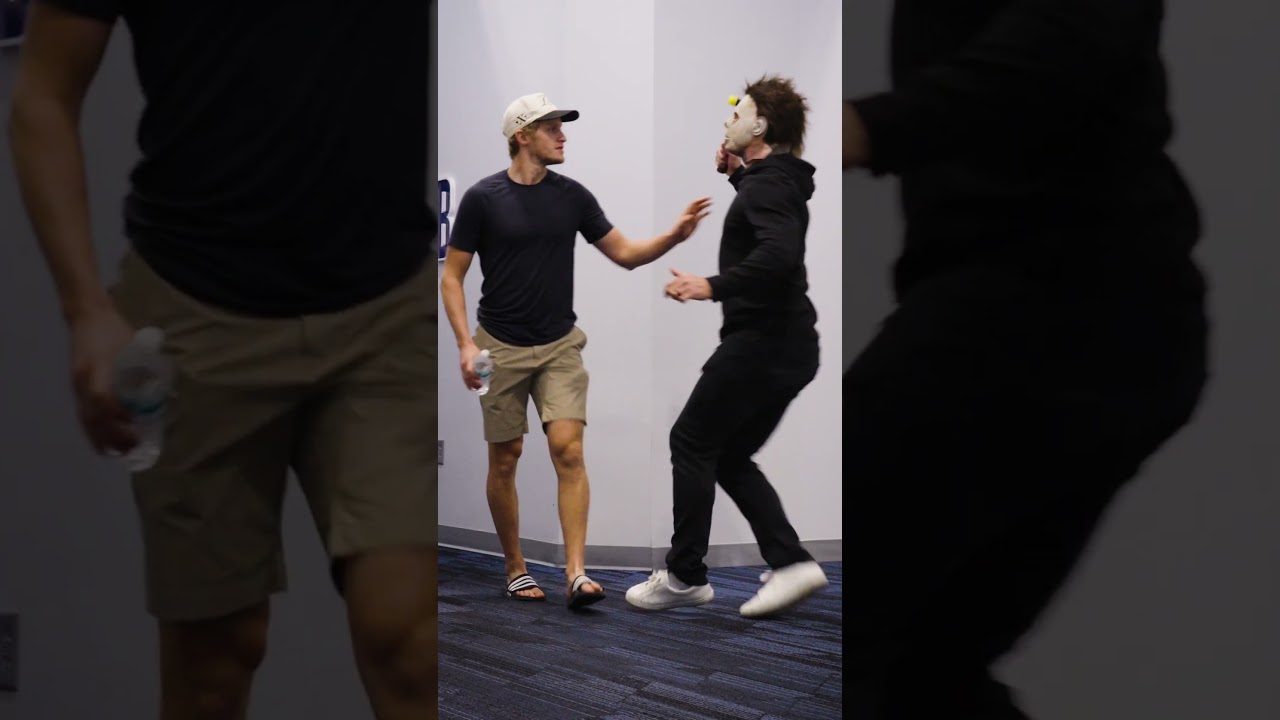 BEWARE: MACael Myers is on the loose‼️  #nhl #gobolts #halloween #scareprank #ryanmcdonagh