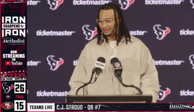 LIVE:  The Houston Texans address the media after the win over the 49ers