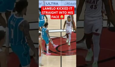 LaMelo kicked the ball straight into his face 😂 #shorts