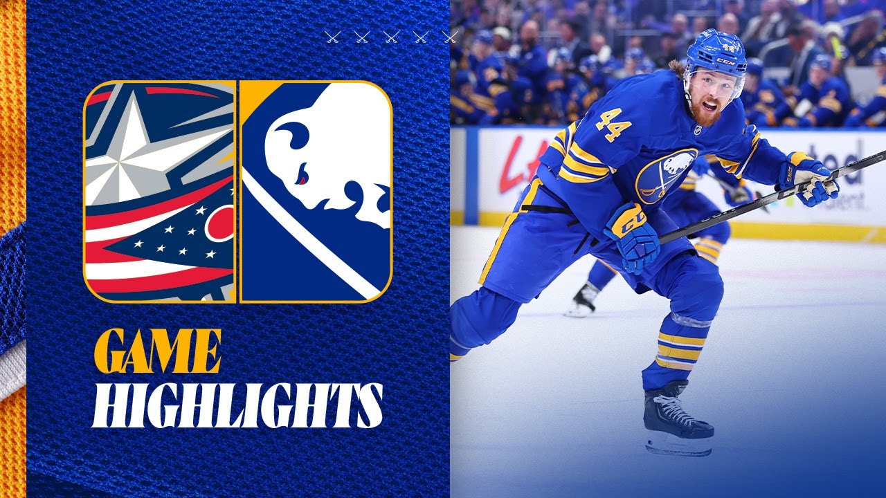Josh Dunne Scores First NHL Goal In Buffalo Sabres Overtime Loss To Columbus | Highlights