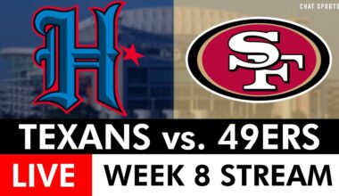 Texans vs. 49ers Live Streaming Scoreboard, Play-By-Play & Highlights: NFL Week 8 Watch Party On Fox