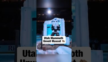 Utah Mammoth mascot revealed 🦣🔥 #nhl #utah #mascot