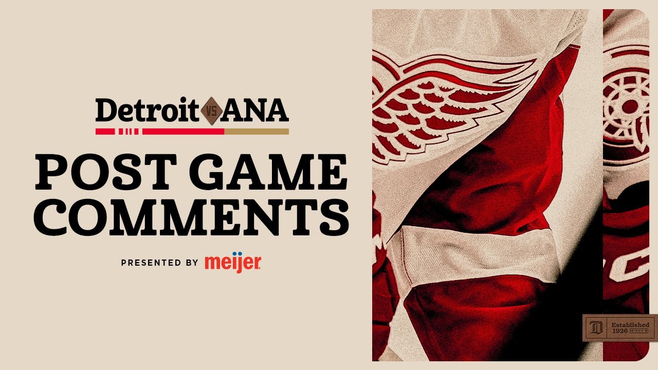 Moritz Seider, Lucas Raymond, Todd McLellan Post Game Comments @ ANA | Oct. 31, 2025