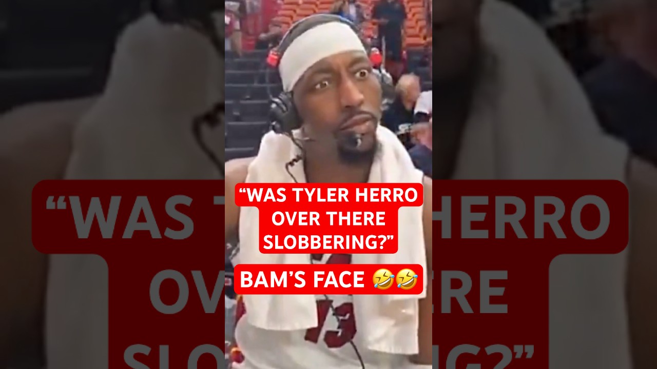 "Was Tyler Herro over there slobbering?" 😂 #shorts