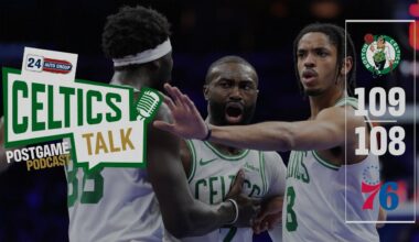 POSTGAME POD: Celtics role players step up in NBA Cup win over Sixers