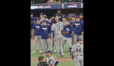 Yoshinobu Yamamoto passes Shohei Ohtani the torch #WorldSeries Game 7 🔜