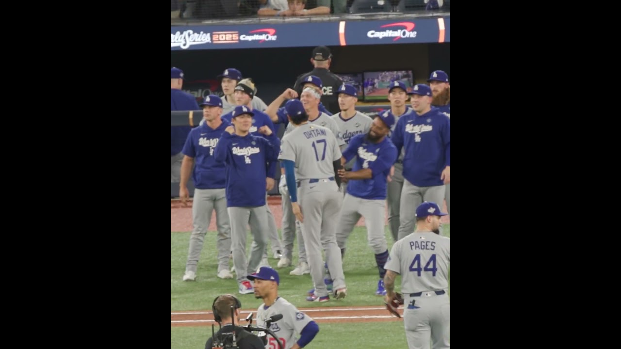 Yoshinobu Yamamoto passes Shohei Ohtani the torch #WorldSeries Game 7 🔜