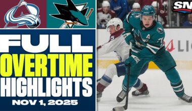 Colorado Avalanche at San Jose Sharks | FULL Overtime Highlights - November 1, 2025