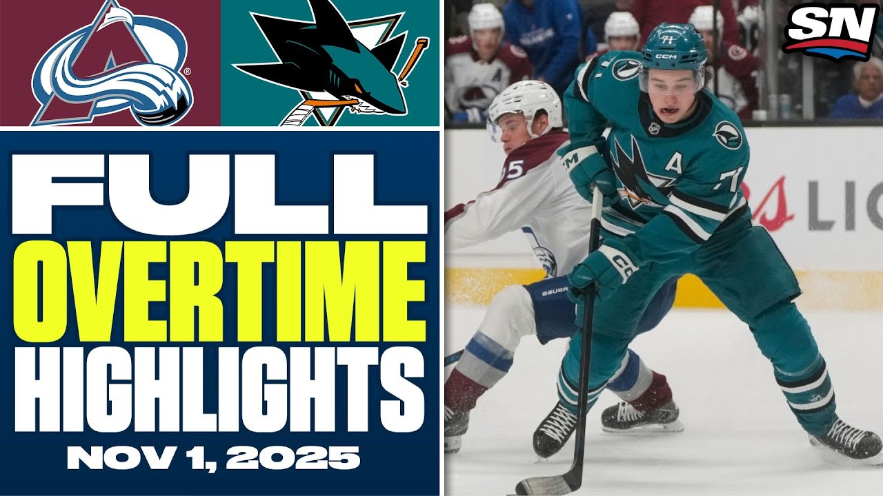 Colorado Avalanche at San Jose Sharks | FULL Overtime Highlights - November 1, 2025