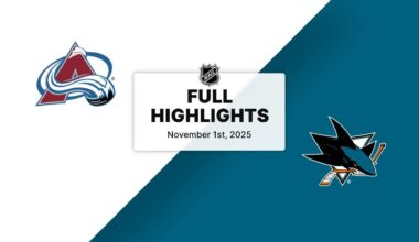 NHL Highlights | Avalanche vs. Sharks | November 01, 2025