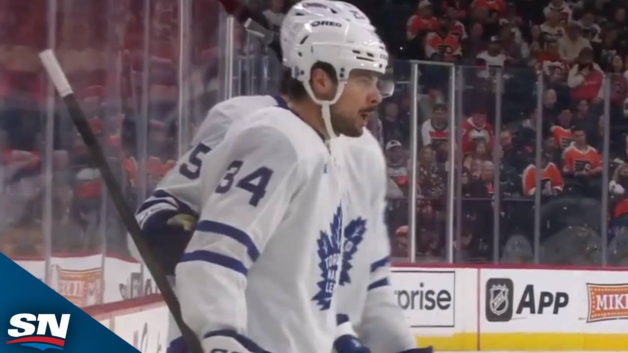 Maple Leafs' Auston Matthews Buries Long-Range Wrister vs. Flyers