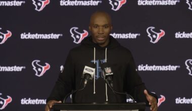 Head Coach DeMeco Ryans addresses the media after the Houston Texans win over San Francisco