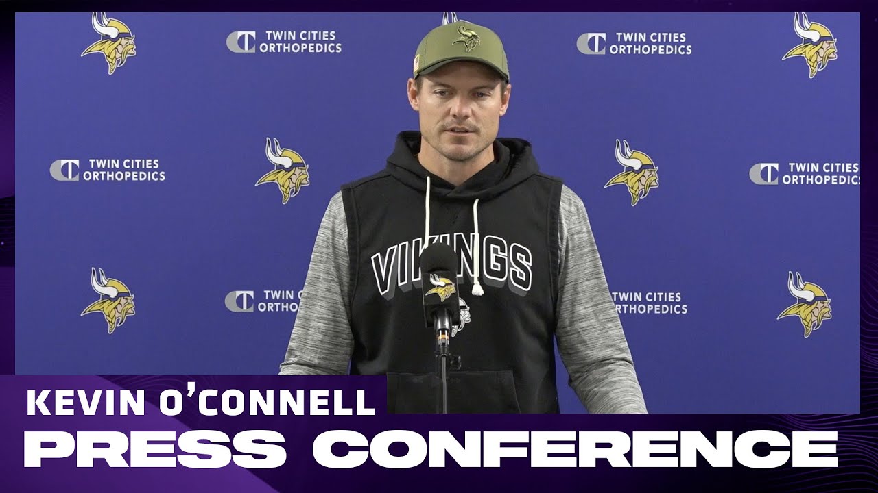 Kevin O'Connell on Carson Wentz's Shoulder Injury, J.J. McCarthy Starting Against Lions & More
