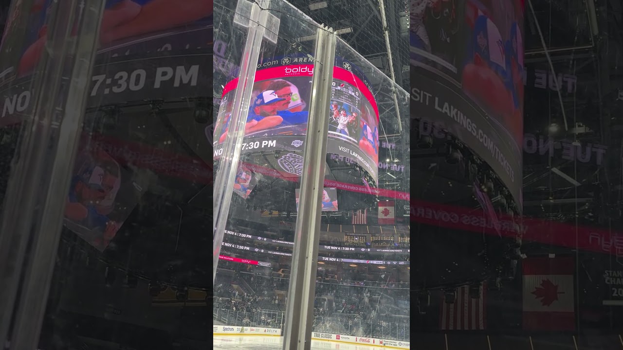 POV YOU STAY AFTER THE KINGS GAME TO WATCH THE DODGERS GO BACK TO BACK!! 🏆💙 #lakings #worldseries