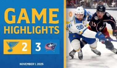 Game Highlights: Blue Jackets 3, Blues 2