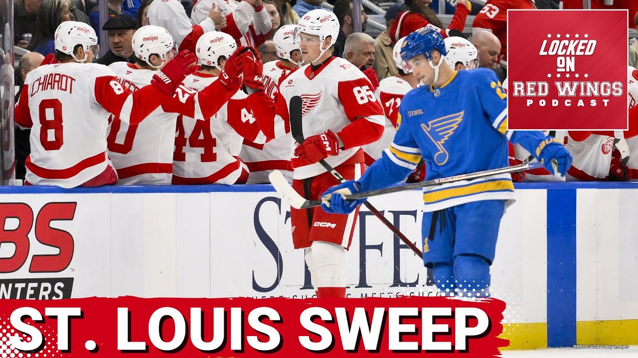 St. Louis SWEEP — Larkin's 3pt night and the 4th line's dominace lifts Detroit past Blues