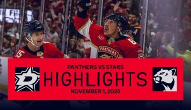 Panthers vs Stars OT Thriller Highlights | 11.1.25