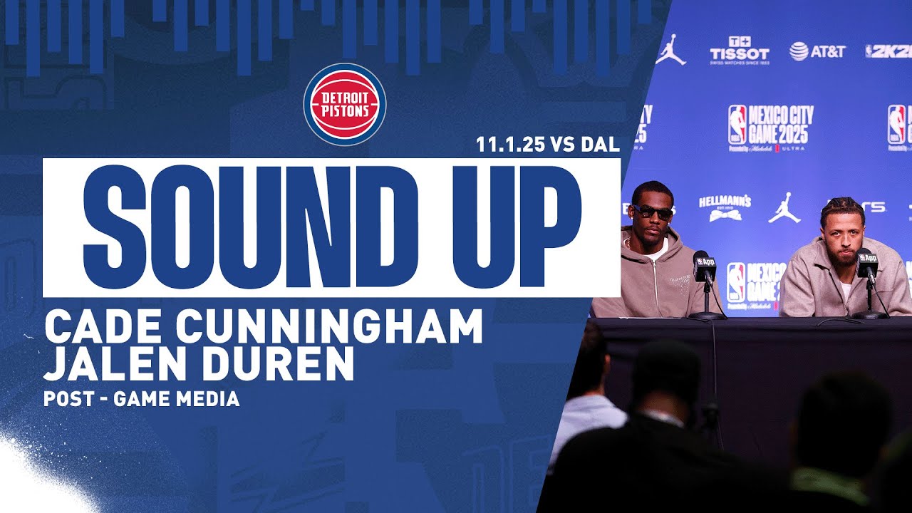 Post-Game Press Conference: Jalen Duren & Cade Cunningham| Pistons vs Mavericks | 11.01.2025