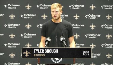 Tyler Shough interview | Saints-Buccaneers Postgame | 2025 NFL Week 8