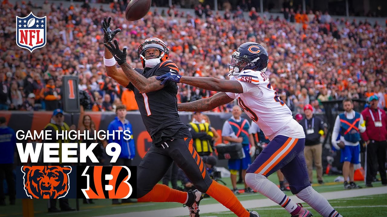 Chicago Bears vs Cincinnati Bengals Game Highlights | 2025 NFL Season Week 9