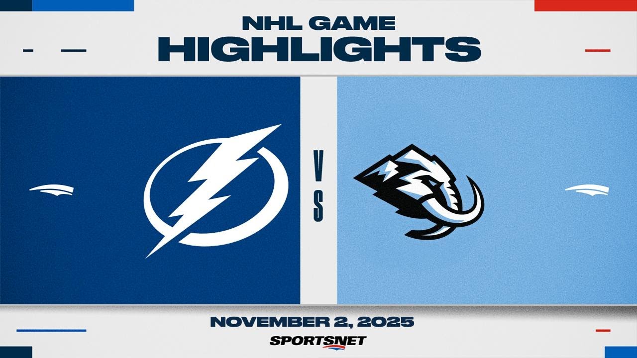 NHL Highlights | Lightning vs. Mammoth - November 2, 2025
